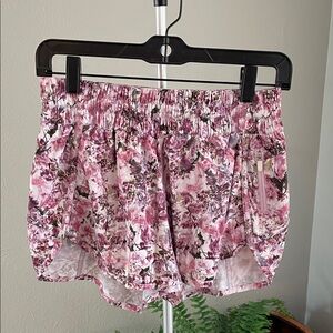 lululemon athletica Pink Floral Athletic Shorts